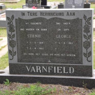 VARNFIELD George 1913-1990 &amp; M.M.C. 1914-1982