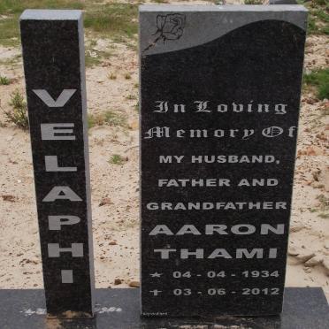 VELAPHI Aaron Thami 1934-2012