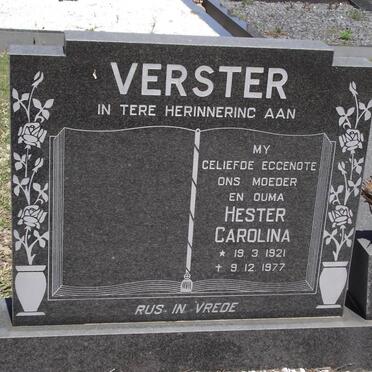 VERSTER Hester Carolina 1921-1977