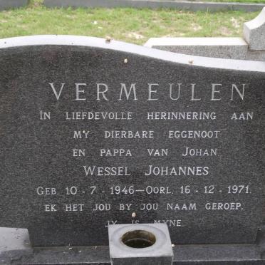 VERMEULEN Wessel Johannes 1946-1971