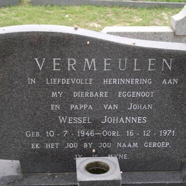 VERMEULEN Wessel Johannes 1946-1971
