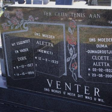 VENTER :: CLOETE