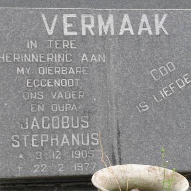 VERMAAK Jacobus Stephanus 1909-1977