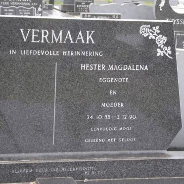 VERMAAK Hester Magdalena 1955-1990