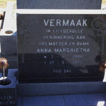 VERMAAK Anna Margarietha 1906-1979