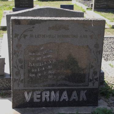 VERMAAK Isabella S.P. 1911-1966