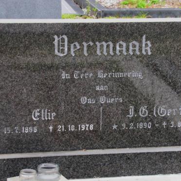 VERMAAK S.W.C. 1886-1978 &amp; Jacobus Gerhardus 1890-1974
