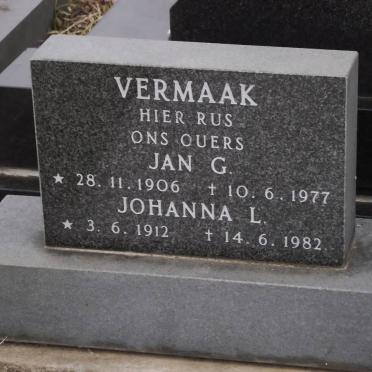 VERMAAK Jan G. 1906-1977 &amp; Johanna L. 1912-1982