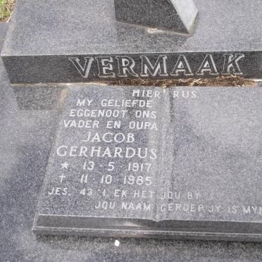 VERMAAK Jacob Gerhardus 1917-1985