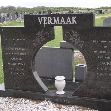 VERMAAK Amalia Wilhelmina 1901-1978 :: VERMAAK  Johannes 1934-1995