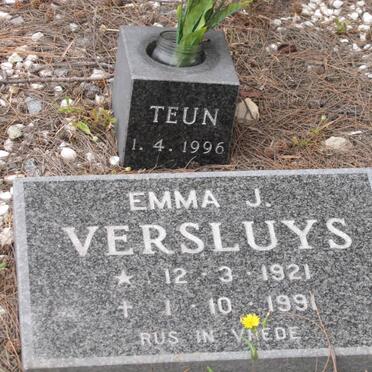 VERSLUYS Emma J. 1921-1991 :: VERSLUYS Teun -1996