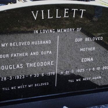 VILLETT Douglas Theodore 1923-1978 &amp; Edna 1925-2009