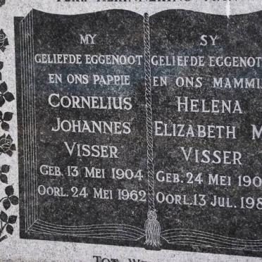 VISSER Cornelius Johannes 1904-1962 &amp; Elizabeth M. 1906-1988