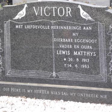 VICTOR Lewis Matthys 1913-1983