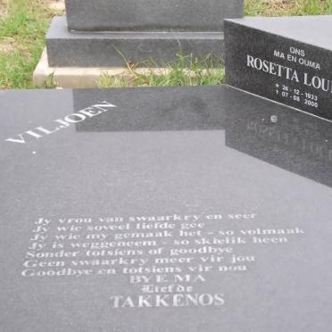 VILJOEN Rosetta Louisa 1933-2000