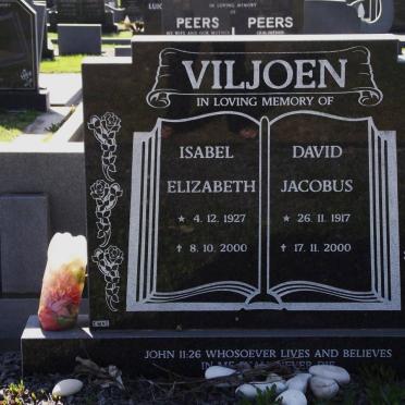 VILJOEN David Jacobus 1917-2000 &amp; Isabel Elizabeth 1927-2000