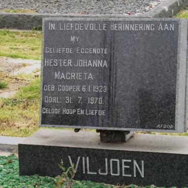 VILJOEN Hester Johanna Magrieta 1923-1970