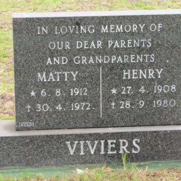 VIVIERS A.J. 1908-1980 &amp; M.E. 1912-1972
