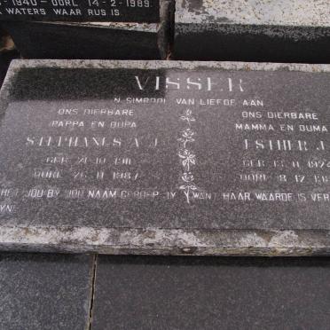 VISSER Stephanis A.J. 1911-1987 &amp; Esther J. 1924-1987