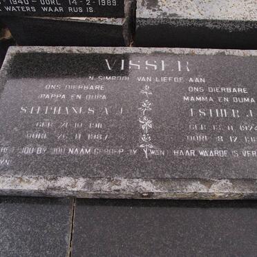 VISSER Stephanis A.J. 1911-1987 &amp; Esther J. 1924-1987