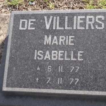 VILLIERS Marie Isabelle, de 1977-1977