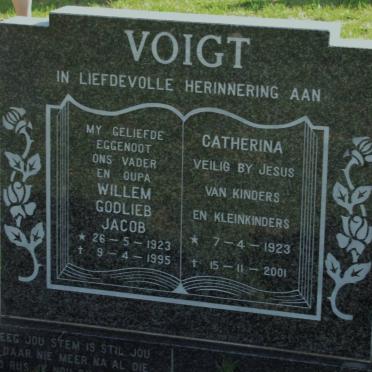 VOIGT Willem Godlieb Jacob 1923-1995 &amp; Catherina 1923-2001