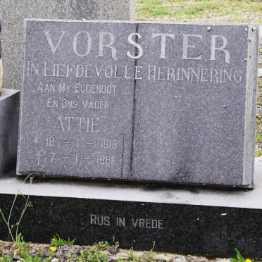 VORSTER Attie 1918-1981