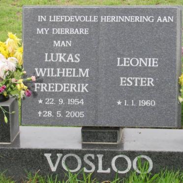 VOSLOO Lukas Wilhelm Frederik 1954-2005 &amp; Leonie Ester 1960-
