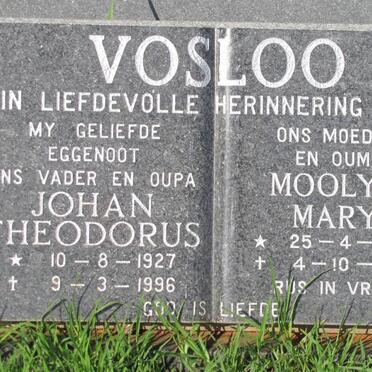 VOSLOO Johan Theodorus 1927-1996 &amp; Moolyn Mary 1938-2007