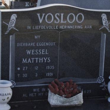 VOSLOO Wessel Matthys 1935-1991
