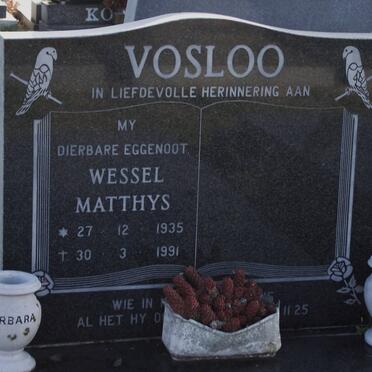 VOSLOO Wessel Matthys 1935-1991