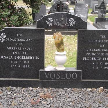 VOSLOO Jesaja Engelbertus 1912-1985 &amp; Florence Elizabeth 1918-1982
