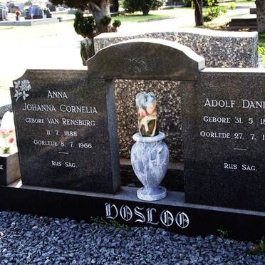 VOSLOO Adolf Daniel 1882-1966 &amp; Anna Johanna Cornelia VAN RENSBURG 1888-1966