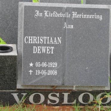 VOSLOO Christiaan Dewet 1929-2008