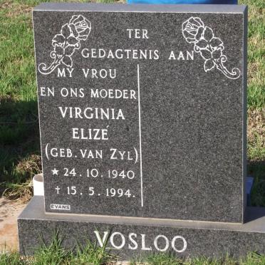 VOSLOO Virginia Elizé nee VAN ZYL 1940-1994