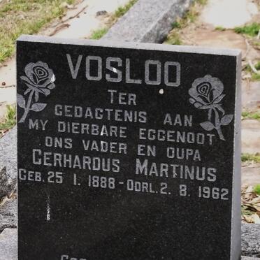 VOSLOO Gerhardus Martinus 1888-1962