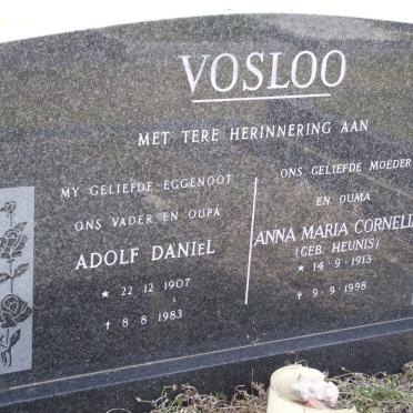 VOSLOO Adolf Daniel 1907-1983 &amp; Anna Maria Cornelia HEUNIS 1913-1998