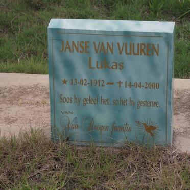 VUUREN Lukas, janse van 1912-2000