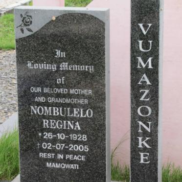 VUMAZONKE Nombulelo Regina 1928-2005