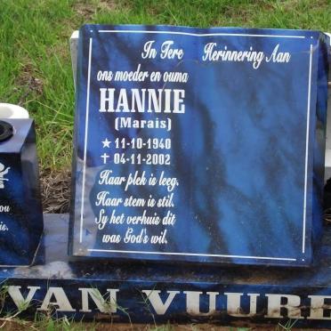 VUUREN J. Christina, van nee MARAIS 1940-2002
