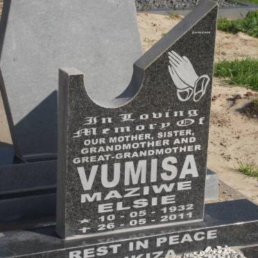 VUMISA Maziwe Elsie 1932-2011