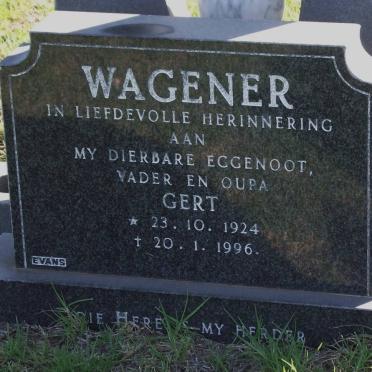 WAGENER Gert Johannes 1924-1996
