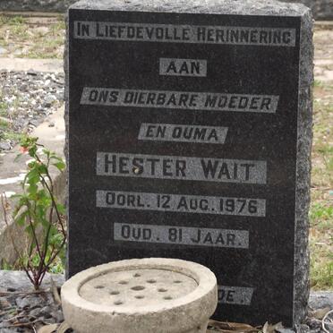 WAIT Hester 1895-1976