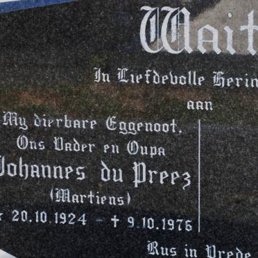 WAIT Johannes Du Preez 1924-1976