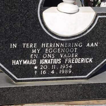 WAIT Hayward Ignatius Frederick 1954-1989