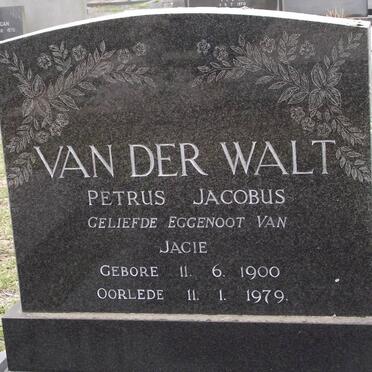 WALT Petrus Jacobus, van der 1900-1979