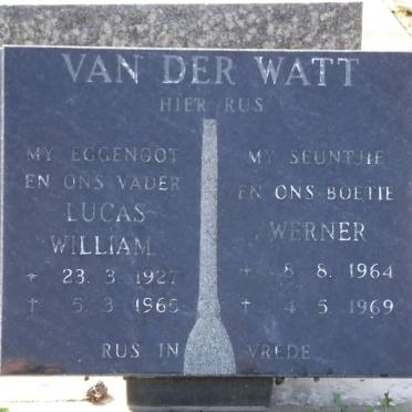 WATT Lucas William, van der 1927-1965 :: WATT Werner, van der 1964-1969