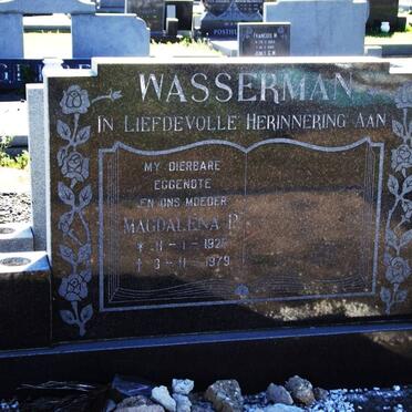 WASSERMAN Magdalena P. 1925-1979