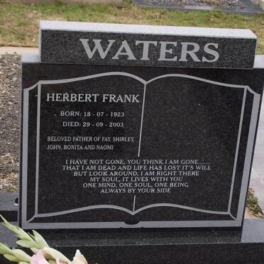WATERS Herbert Frank 1923-2003