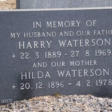 WATERSON Harry 1889-1969 &amp; Hilda 1896-1978